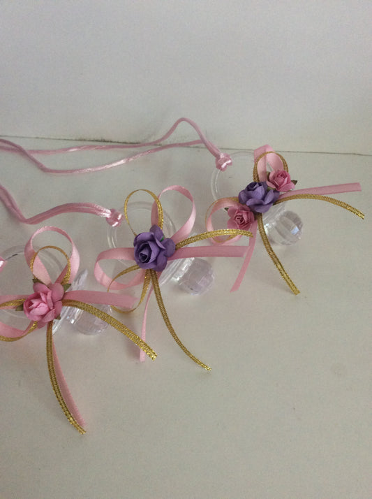Flower Baby Shower Pacifiers