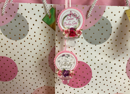 Butterfly baby shower favors/butterfly baby shower pacifier/butterfly baby shower necklace game/butterfly baby shower
