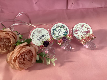 Butterfly baby shower favors/butterfly baby shower pacifier/butterfly baby shower necklace game/butterfly baby shower