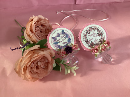 Butterfly baby shower favors/butterfly baby shower pacifier/butterfly baby shower necklace game/butterfly baby shower